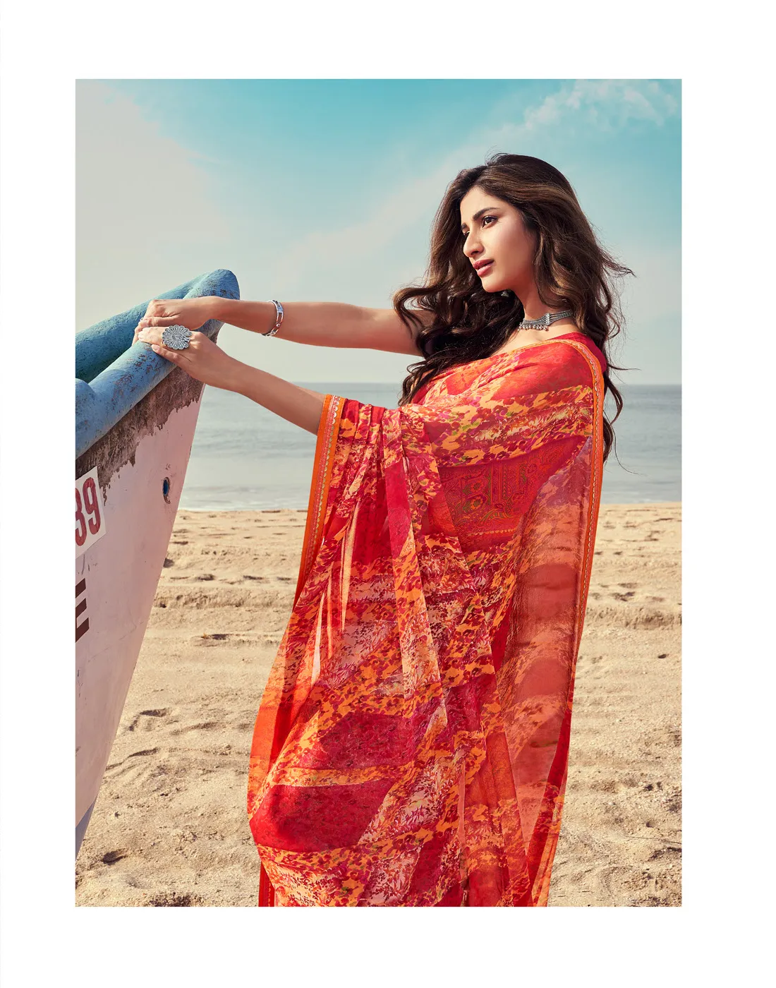 Women's Extraordinary Cocktail Party Wear  - Shama Designer Sarees