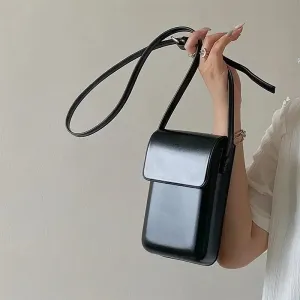 Women’s Mini PU Leather Flap Crossbody Bag