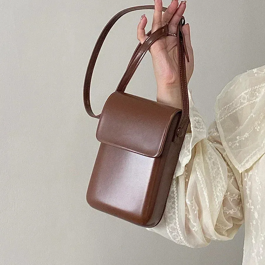 Women’s Mini PU Leather Flap Crossbody Bag