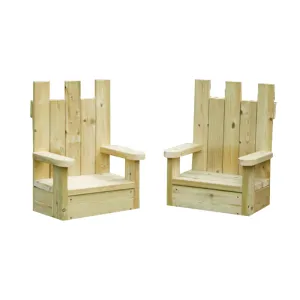 Wooden Thrones Set