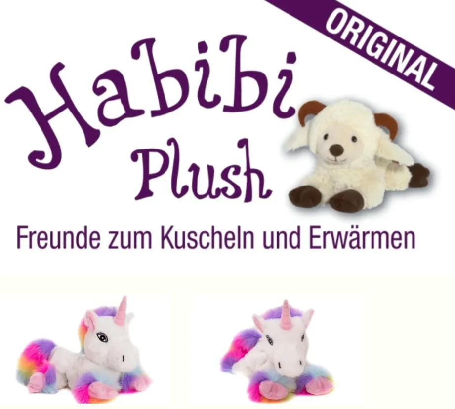 Wärmetier Glücksdrache Royalblau Wärmflasche Kuscheltier Warmie Habibi Plush