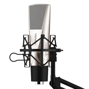 Yanmai Q6 Professional Game Condenser Sound Recording Microphone with Holder Black