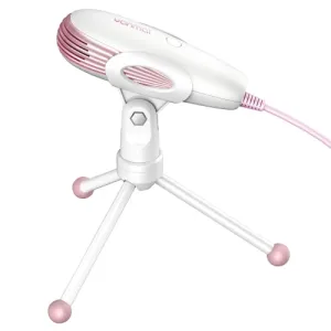 Yanmai SF500 Professional Condenser Sound Recording Microphone with Tripod Holder Cable Length 1.8m Pink