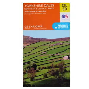 Yorkshire Dales Northern and Central - OS Explorer Map OL30