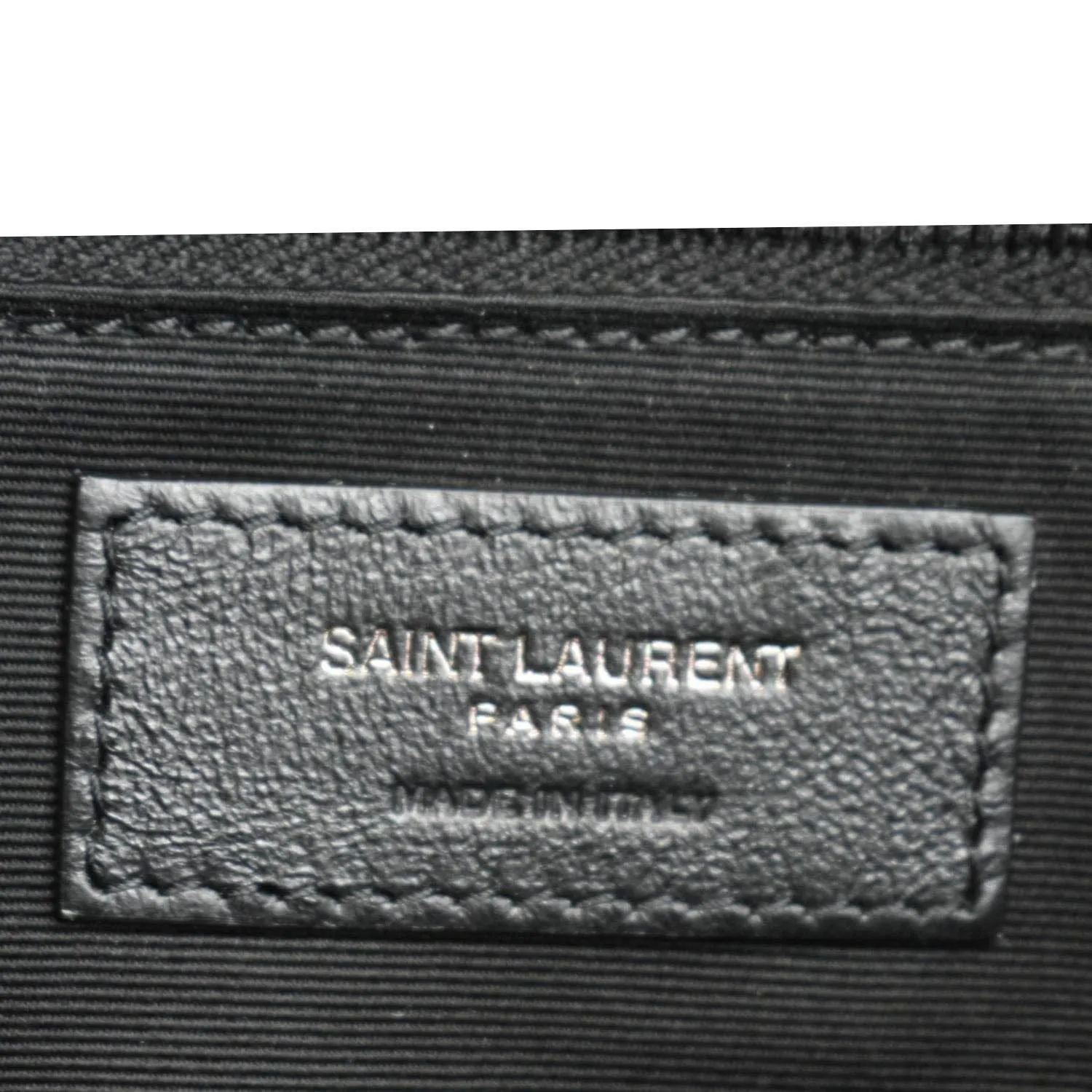 YVES SAINT LAURENT Niki  Crinkle Leather Shopper Tote Bag Black