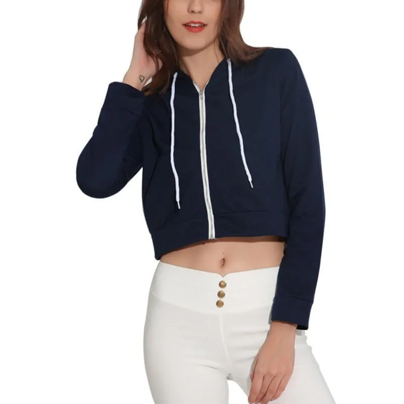 Zip Up Crop Hoodie