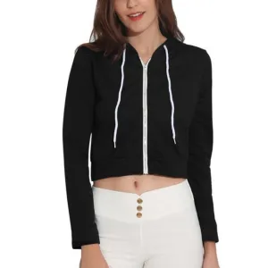 Zip Up Crop Hoodie