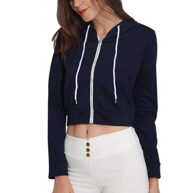 Zip Up Crop Hoodie