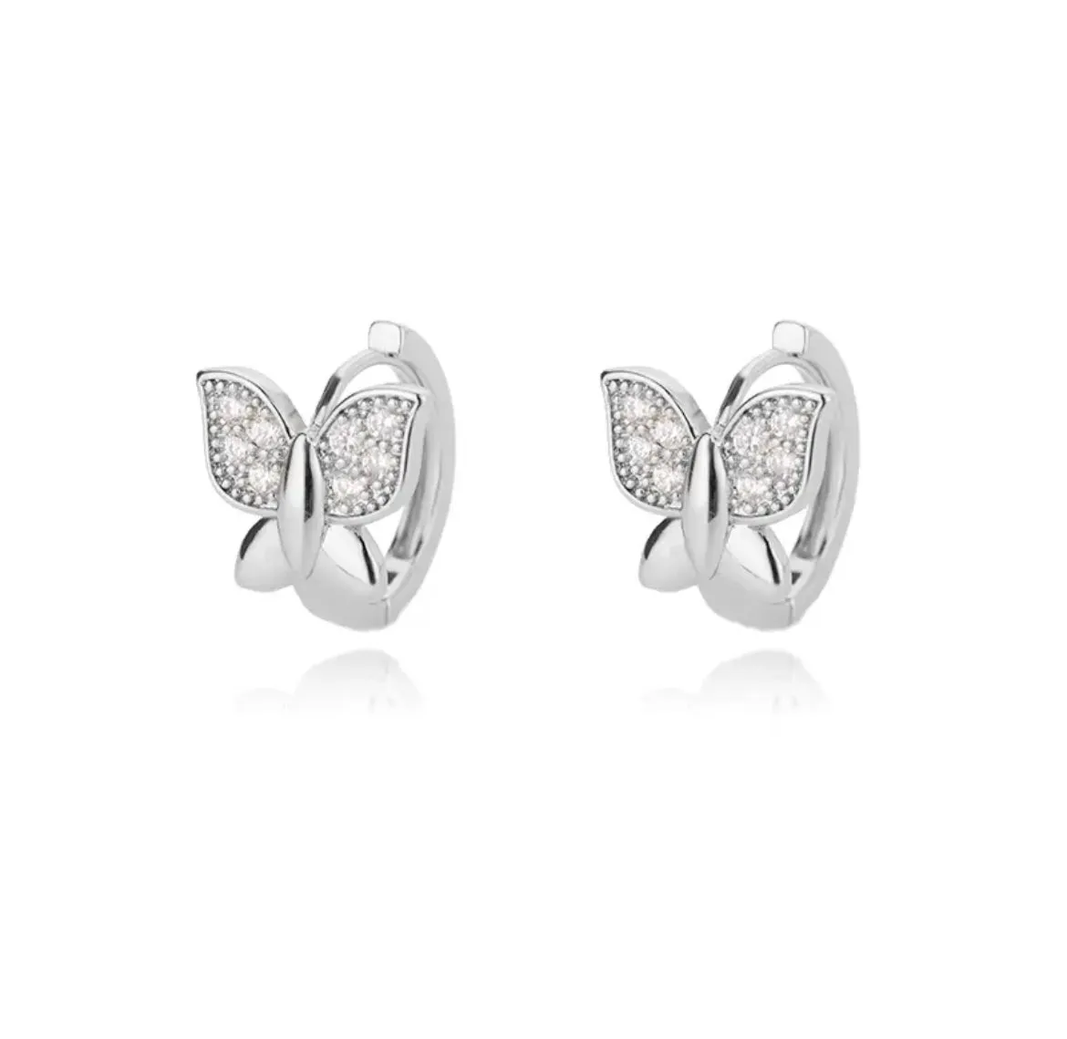 Zircon Butterfly Hoops