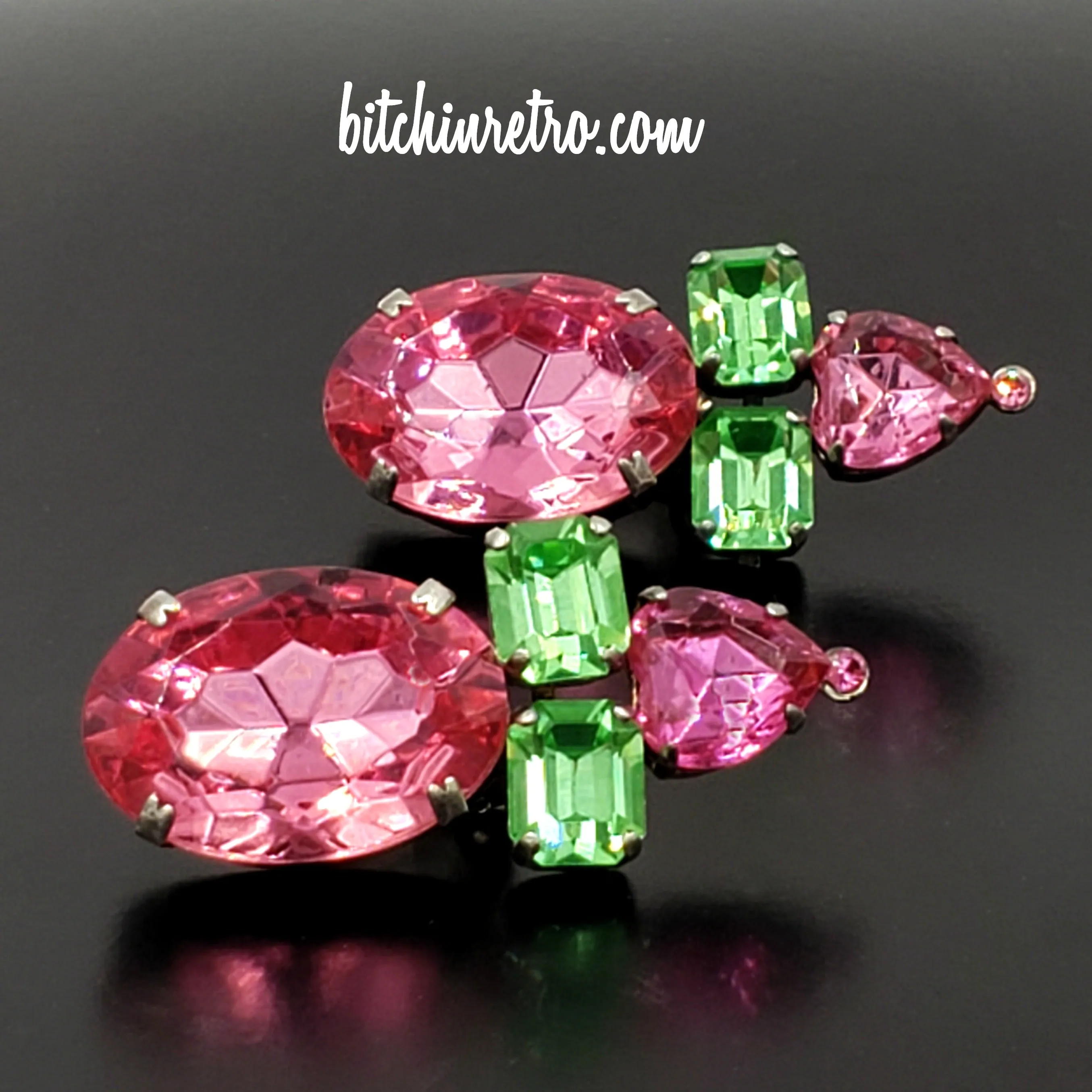 Zoe Coste Vintage Designer Rhinestone Earrings