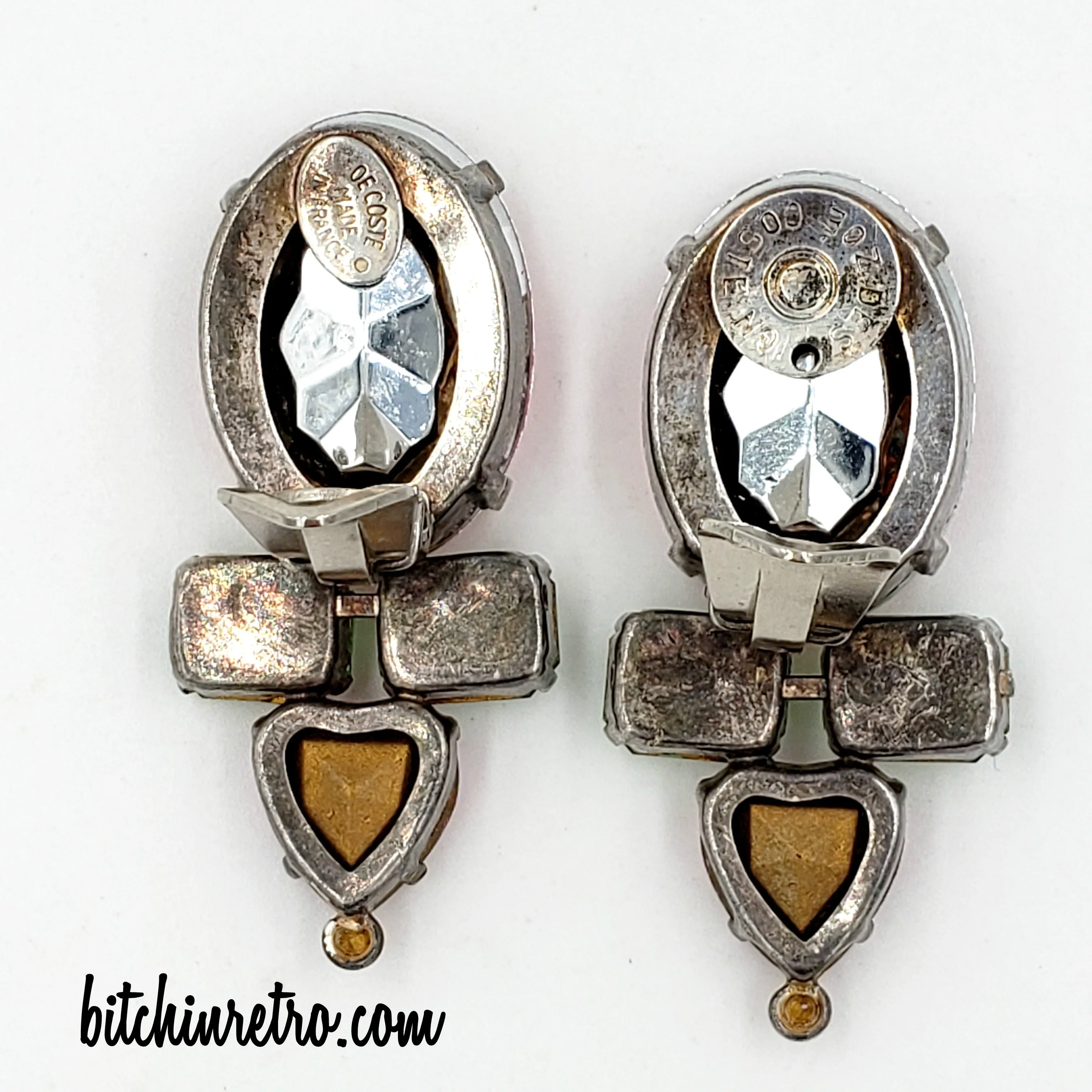 Zoe Coste Vintage Designer Rhinestone Earrings