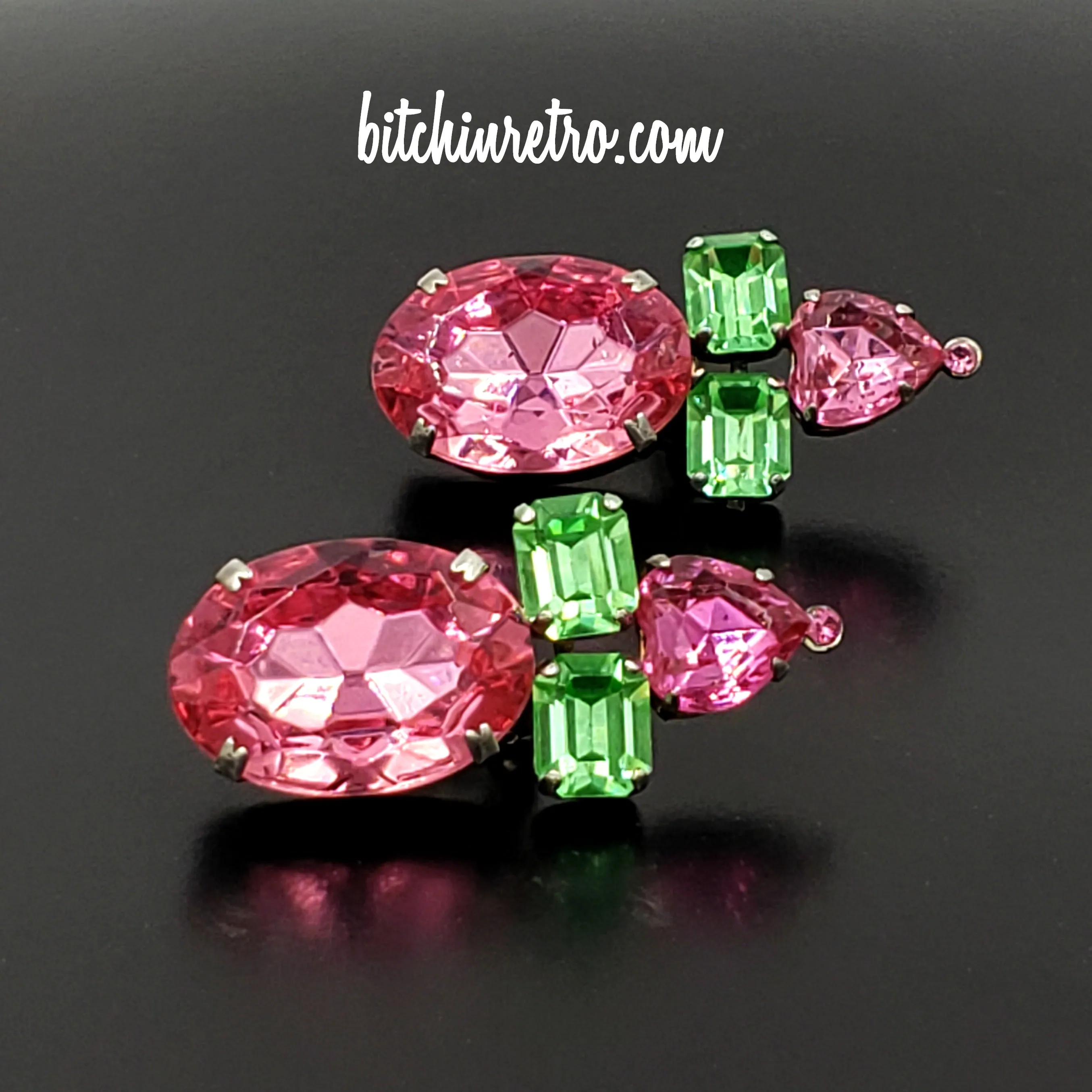 Zoe Coste Vintage Designer Rhinestone Earrings