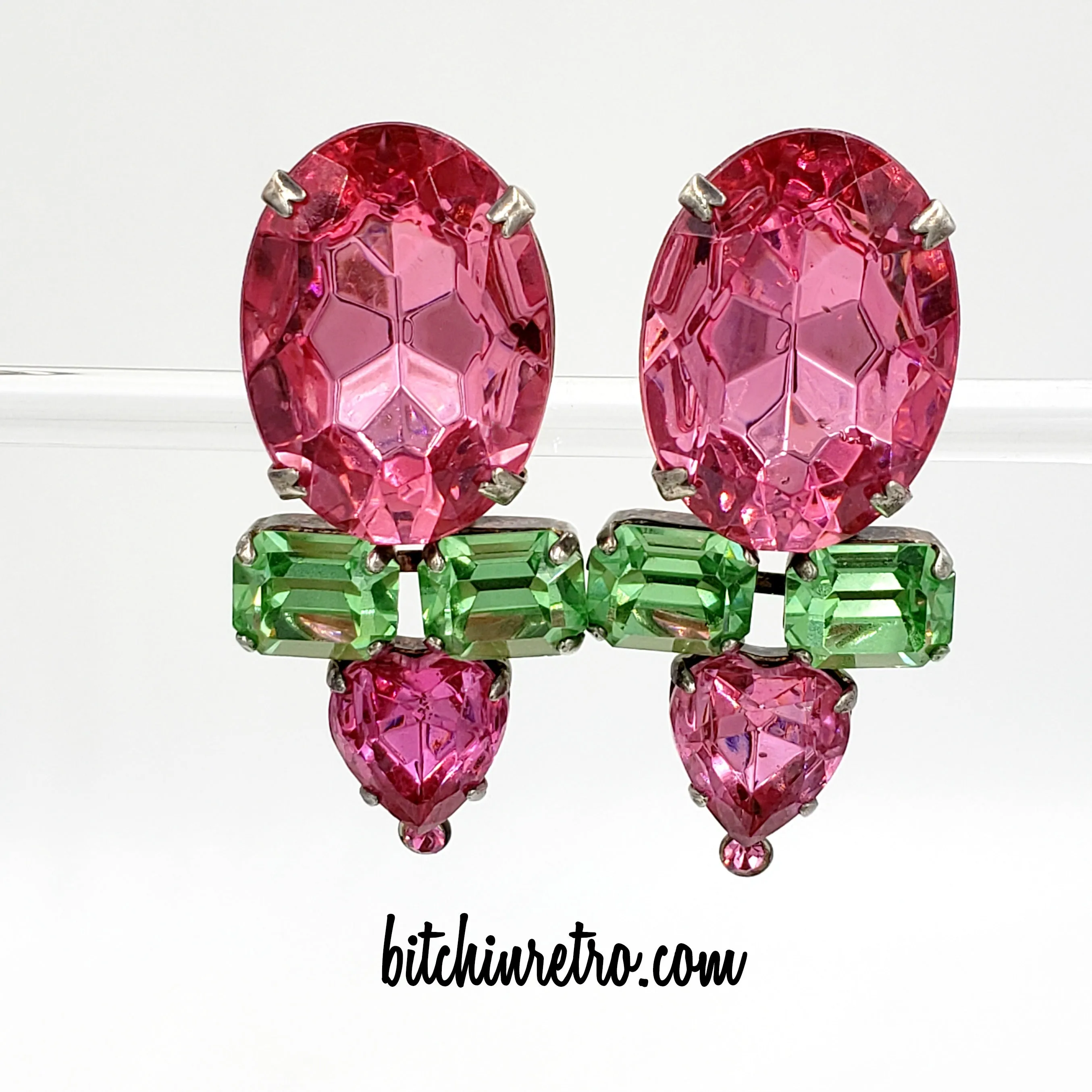 Zoe Coste Vintage Designer Rhinestone Earrings