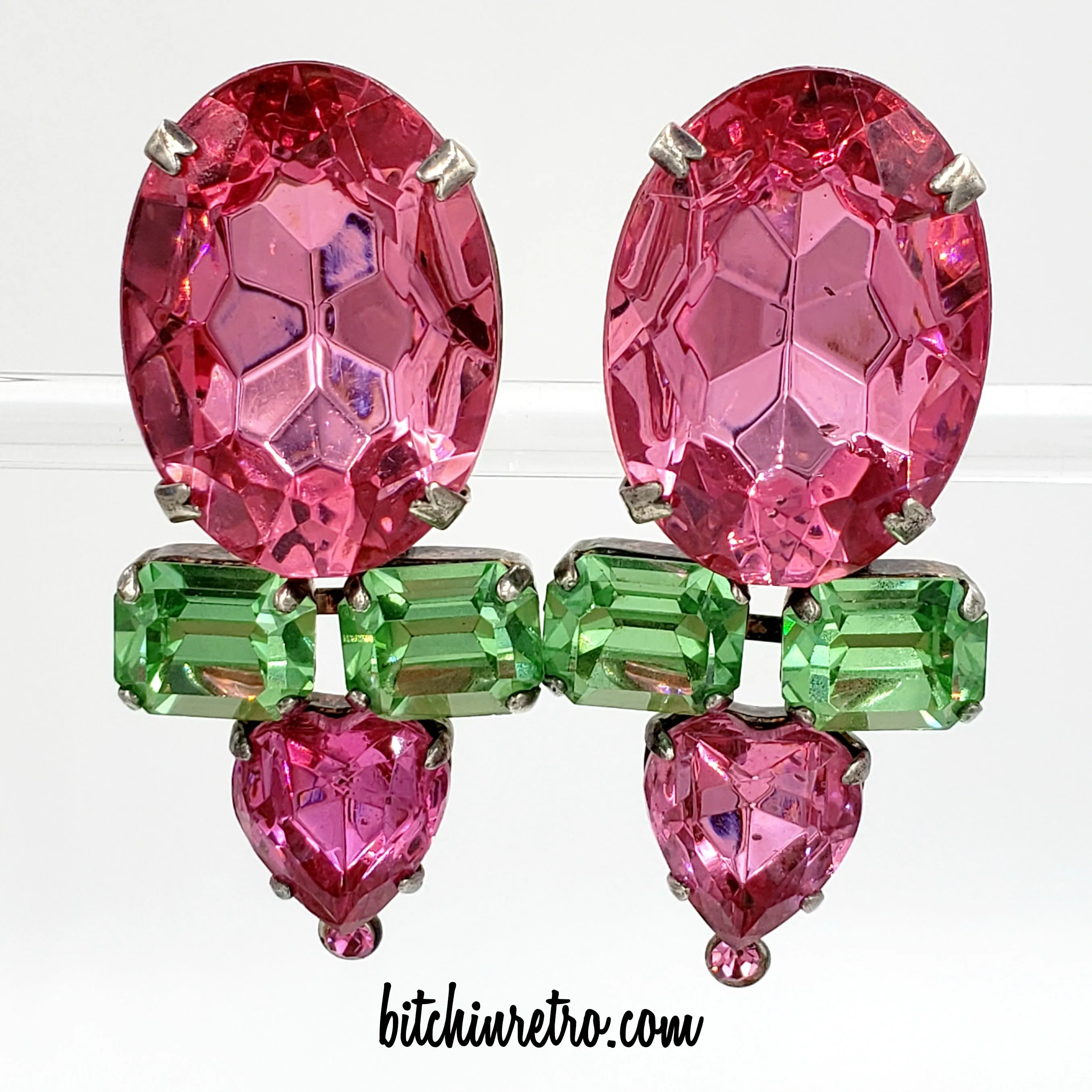 Zoe Coste Vintage Designer Rhinestone Earrings
